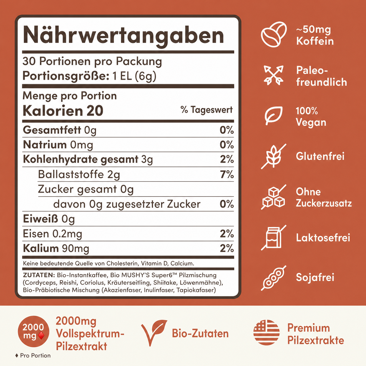 Mushroom Coffee (30 portionen)